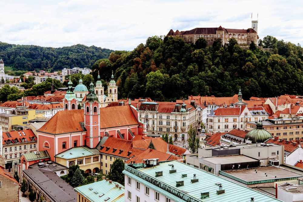 City centre in Ljubljana, Slovenia one of the Affordable Romantic Getaways in Europe