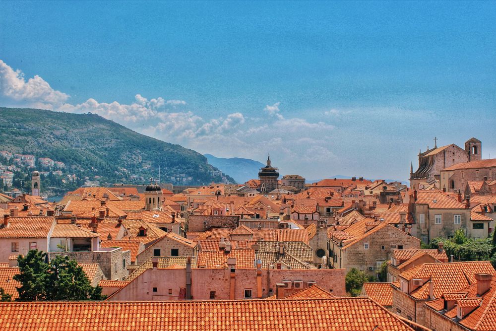 Roofs in Dubrovnik, Croatia one of the Affordable Romantic Getaways in Europe