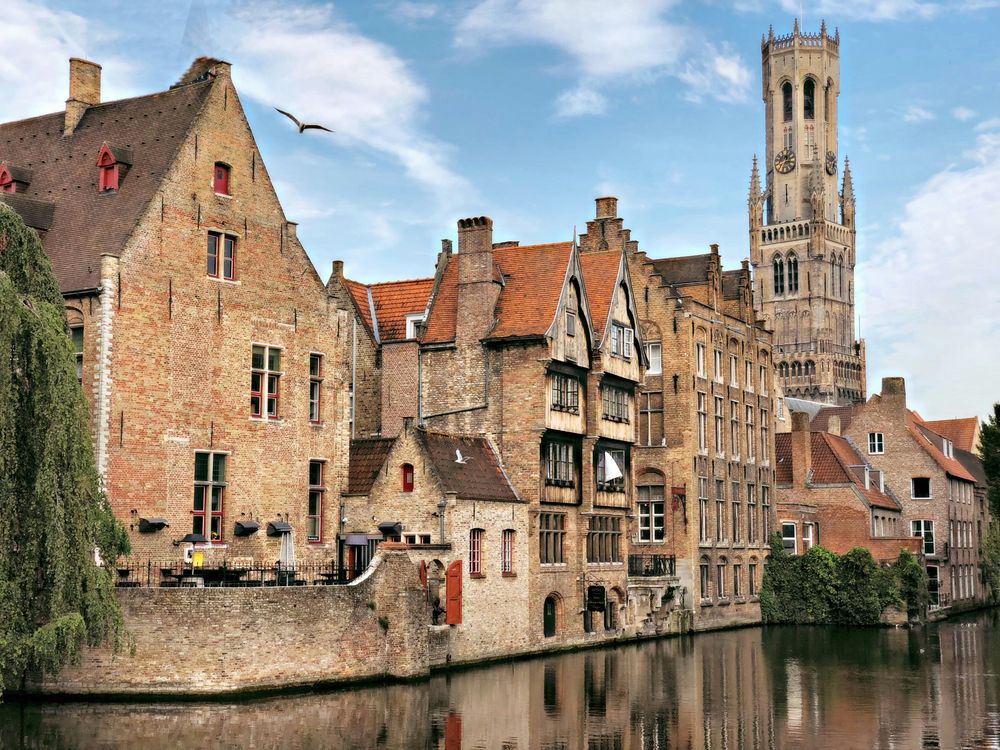 Canal in Bruges, Belgium one of the Affordable Romantic Getaways in Europe