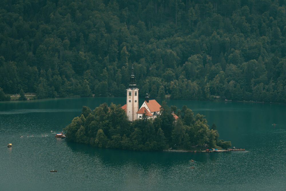 Island in Lake Bled, one of the Affordable Romantic Getaways in Europe