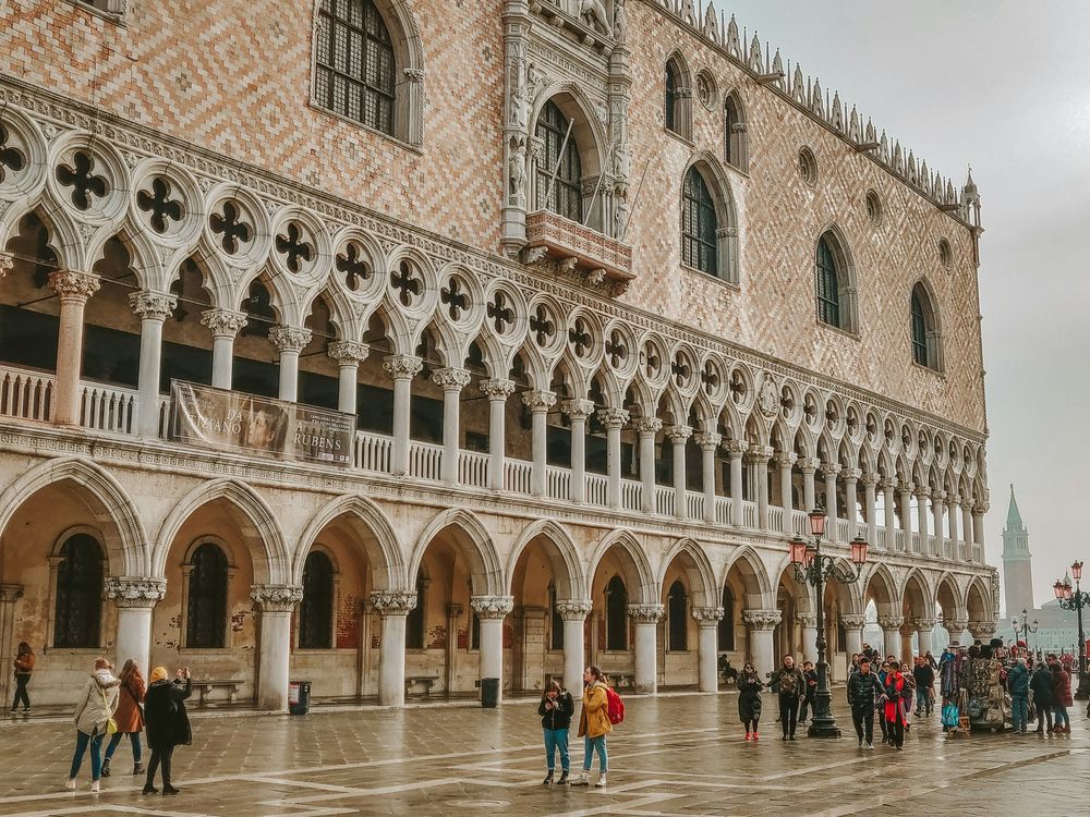 Doge’s Palace facade in the Best Museums in Venice