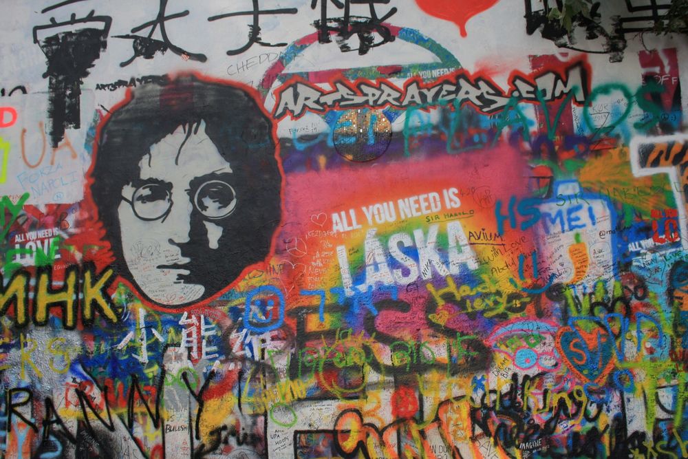 John Lennon Wall one of the Best free things to do in Prague