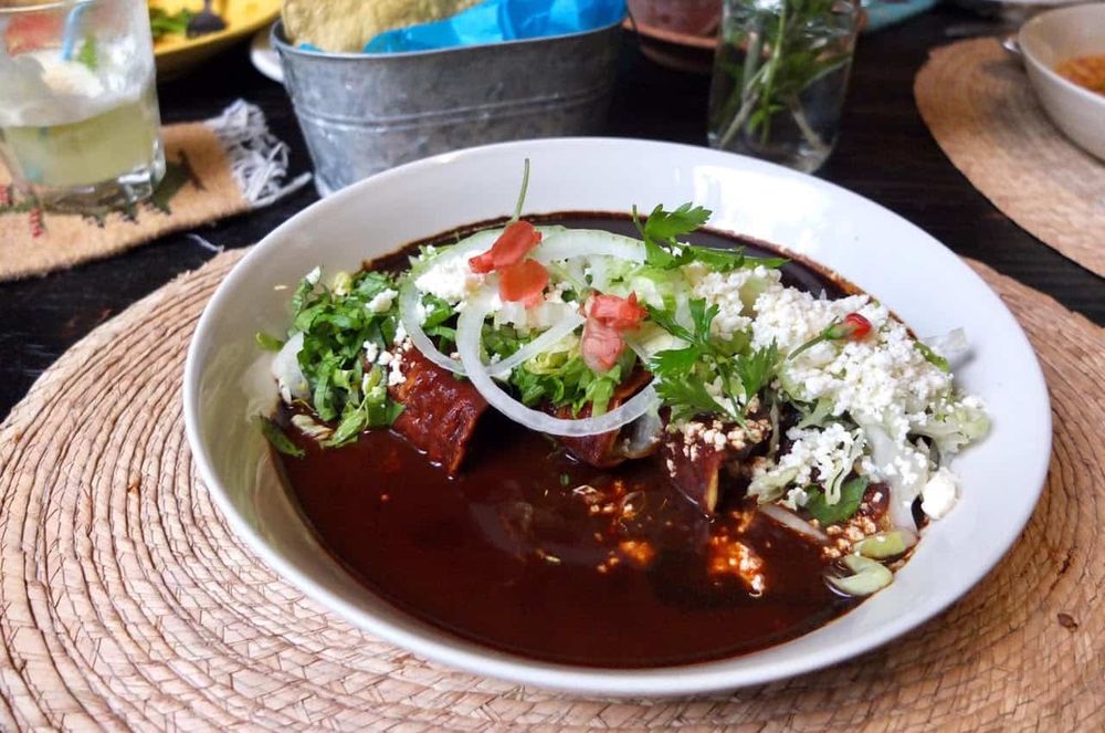 Dish of Mole at La Olla one of the Best Places to Eat in Oaxaca