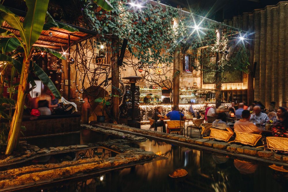 Sitting area in Los Danzantes one of the Best Places to Eat in Oaxaca
