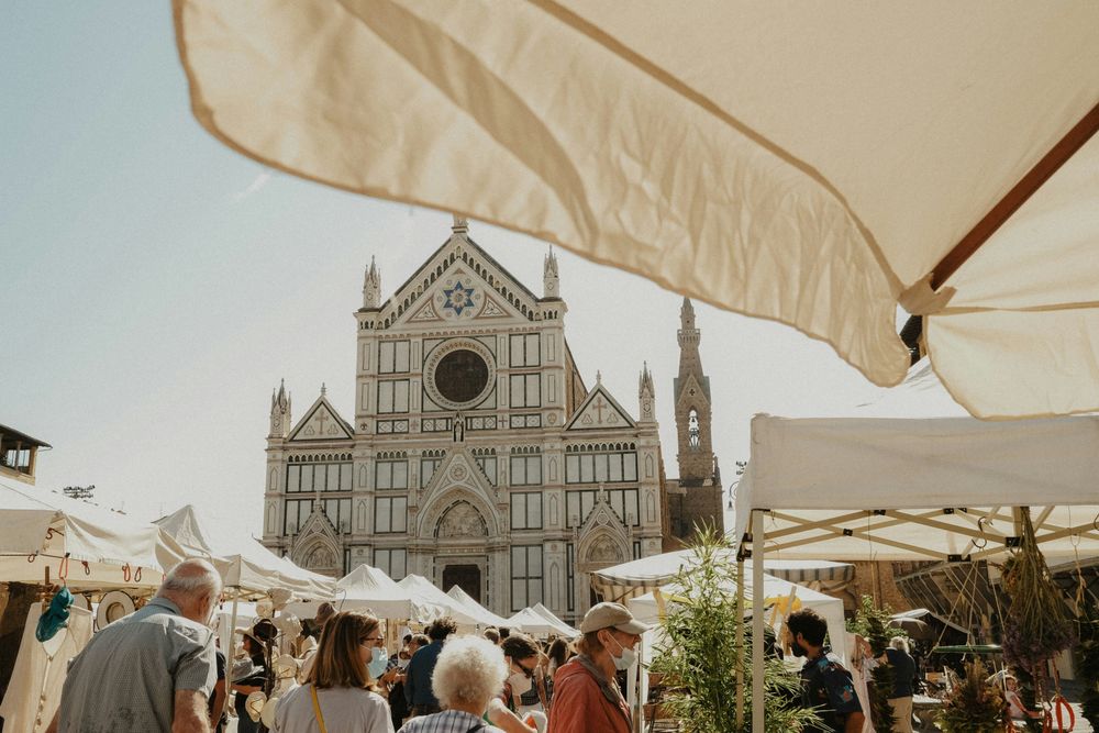  A Florence market in the Best Free Things to Do in Florence