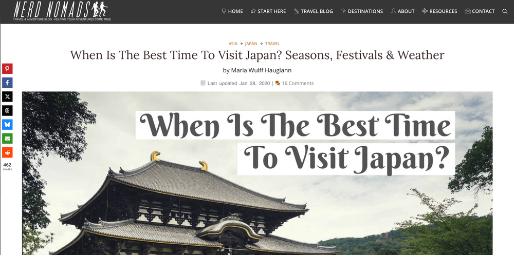 Nerd Nomads in the Best Season to Visit Japan