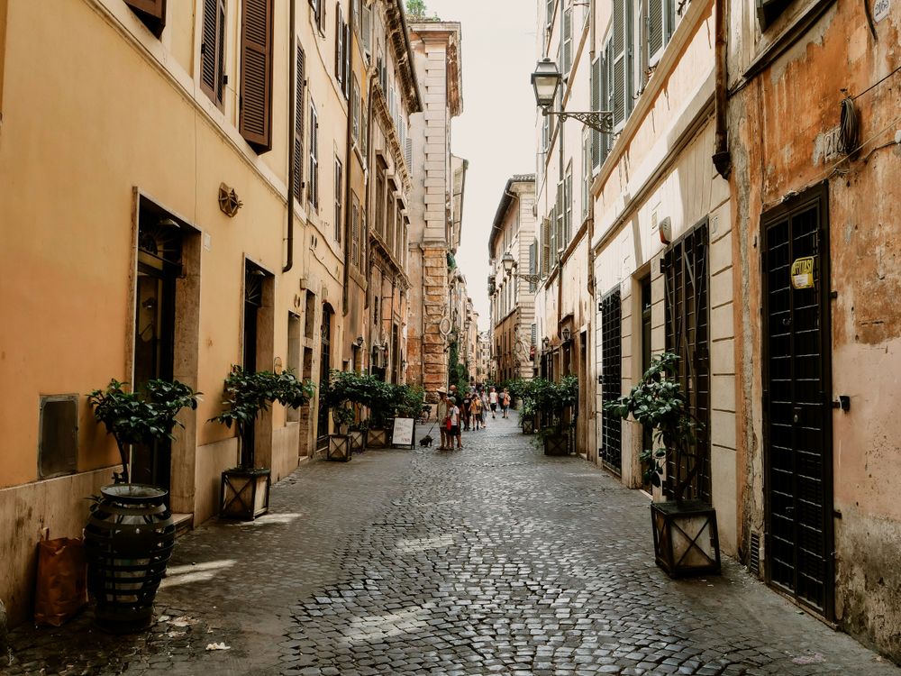 A street in Rome, Italy in the Digital Nomad Visas in Europe