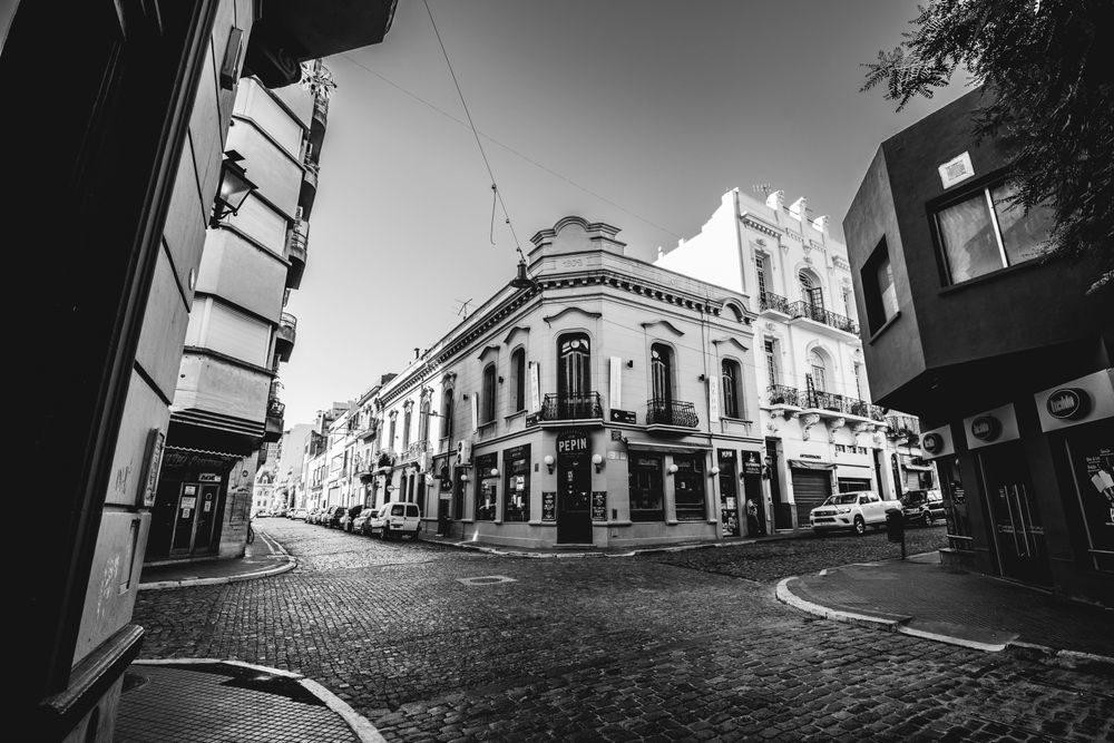 Black and White Picture of San Telmo one of the Best Places to Visit in Buenos Aires