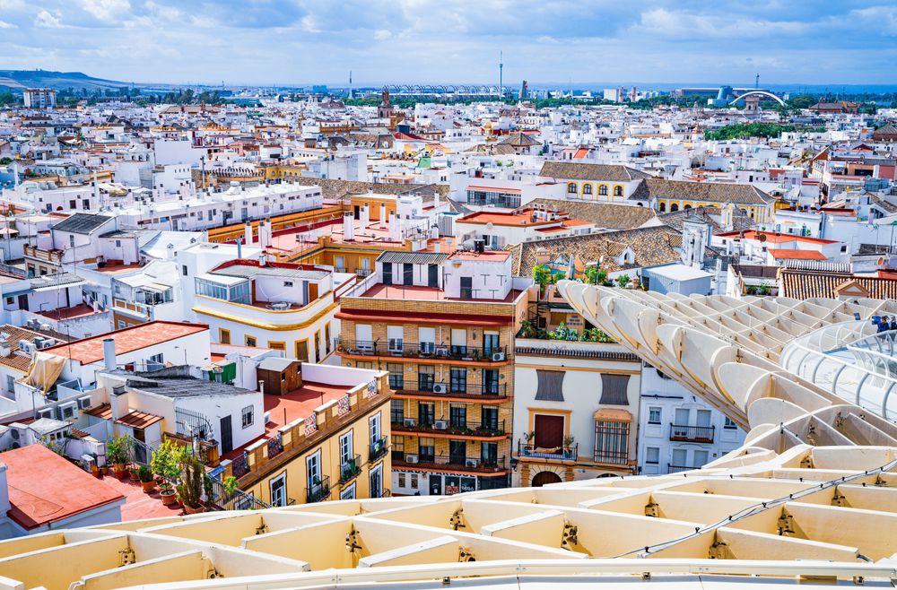 City view of Seville, Spain one of the Affordable Romantic Getaways in Europe