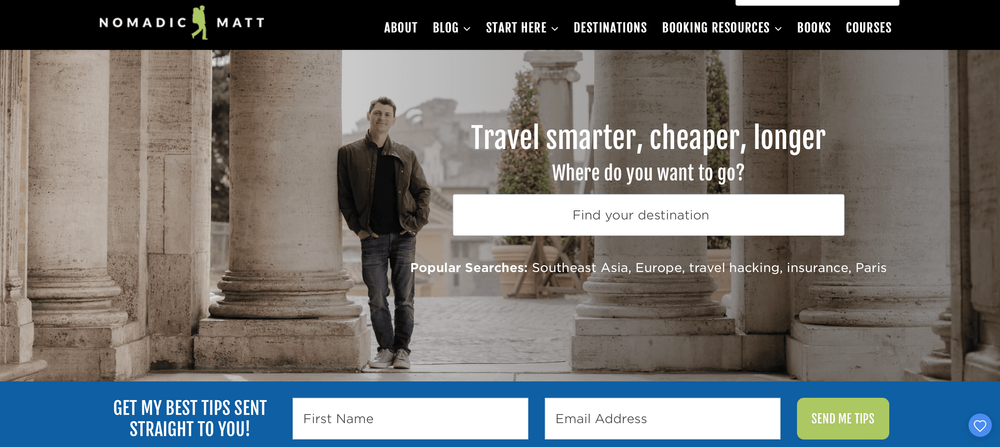 Nomadic Matt in The 40 Best Travel Blogs to Follow in 2025