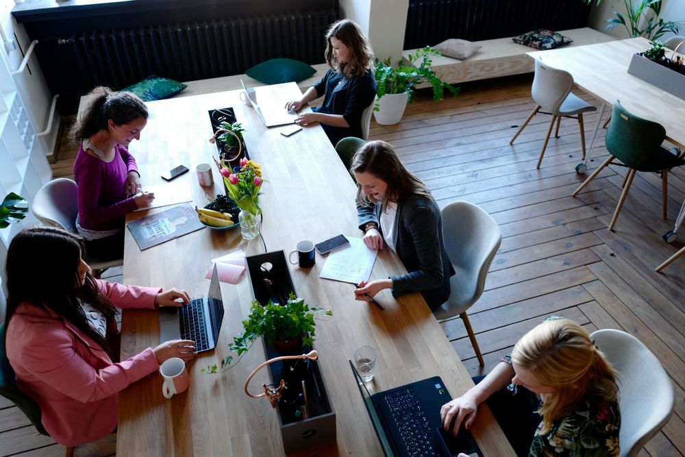 Women working in a co-working space in Germany in the Digital Nomad Visas in Europe